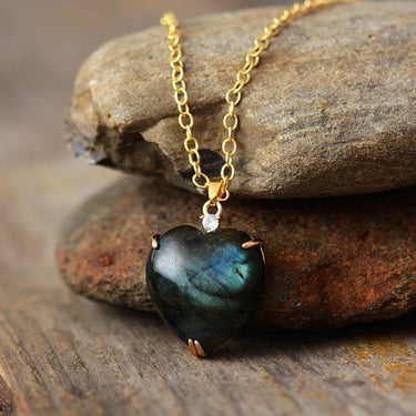 Carry My Heart Labradorite Necklace-Your Soul Place